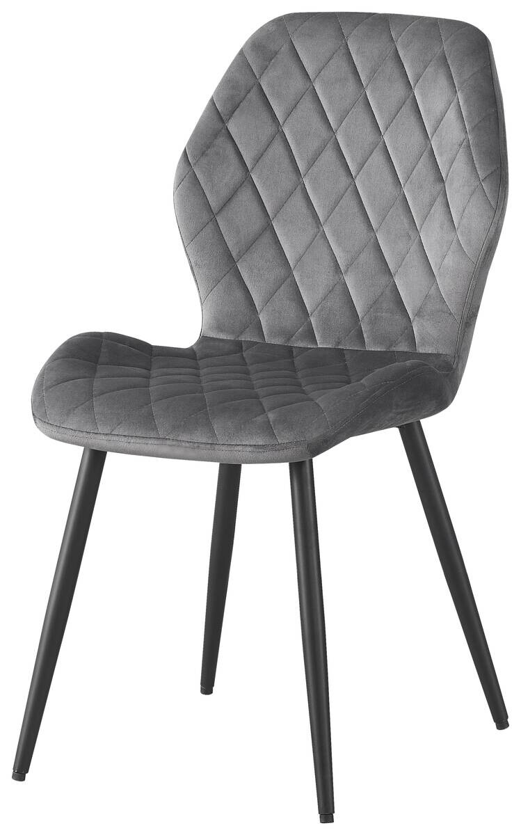 Stuhl Helena grau Samtoptik B/H/T: ca. 46x86,5x58 cm