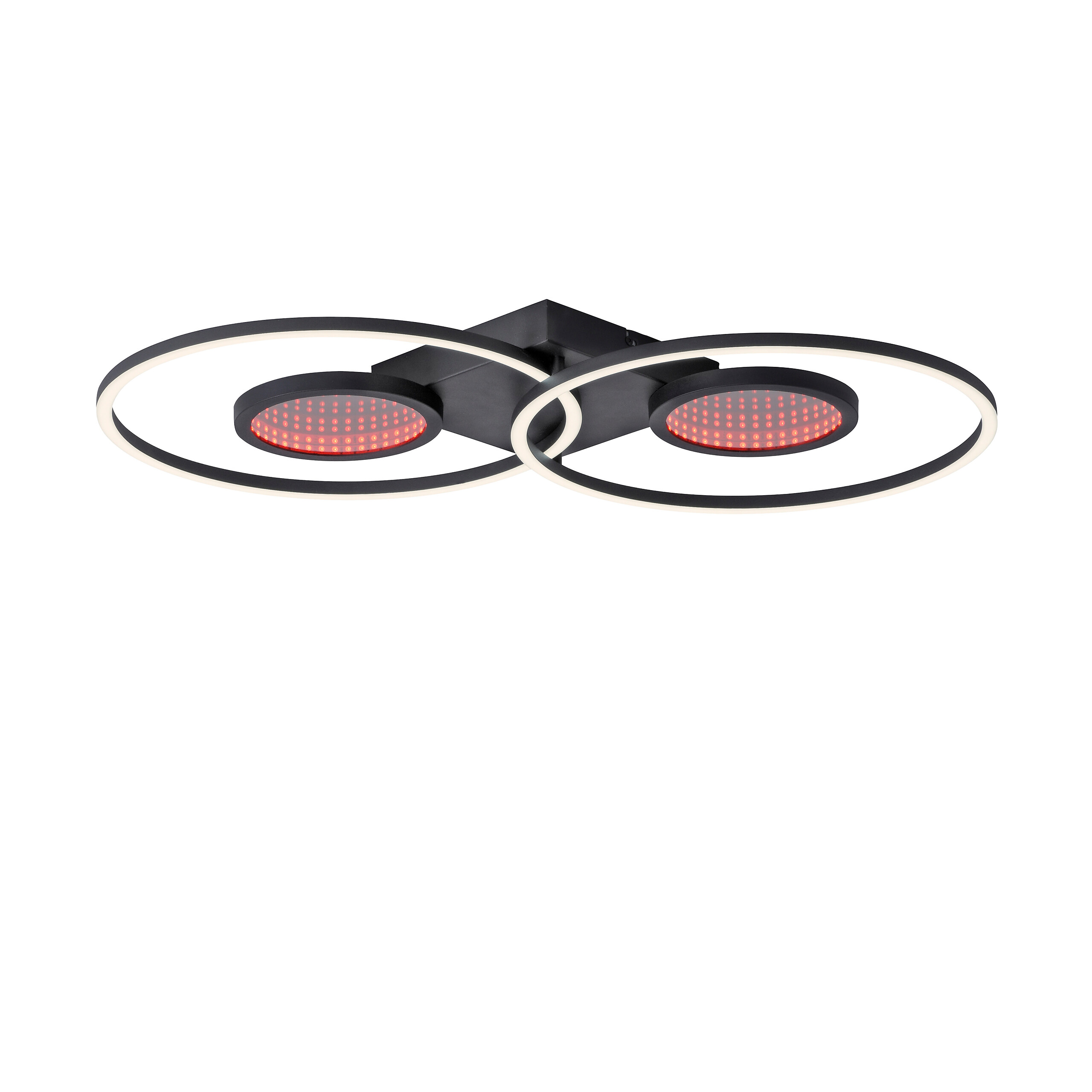 Just Light LED Deckenleuchte Tunel schwarz weiß Kunststoff Aluminium H/L: ca. 7x70 cm 2 Brennstellen