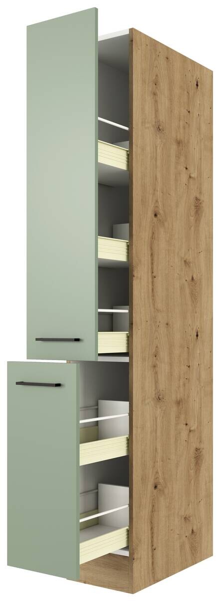 Apothekerschrank Cara grün B/H/T: ca. 30x200x57 cm