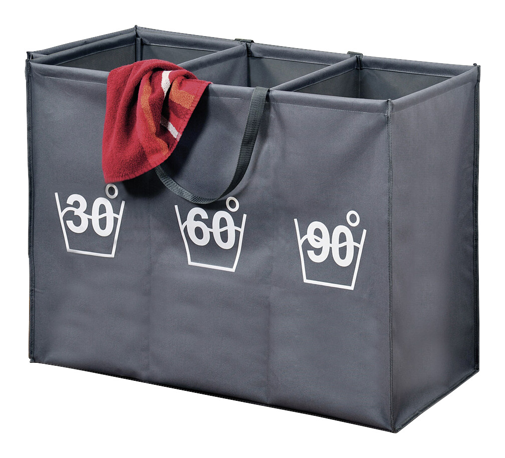 Kesper Wäschesammler grau Polyester B/H/L: ca. 36x60x74 cm