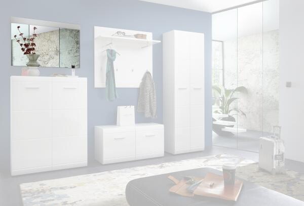 Wandspiegel Adana weiß Hochglanz B/H/T: ca. 89x63x3 cm