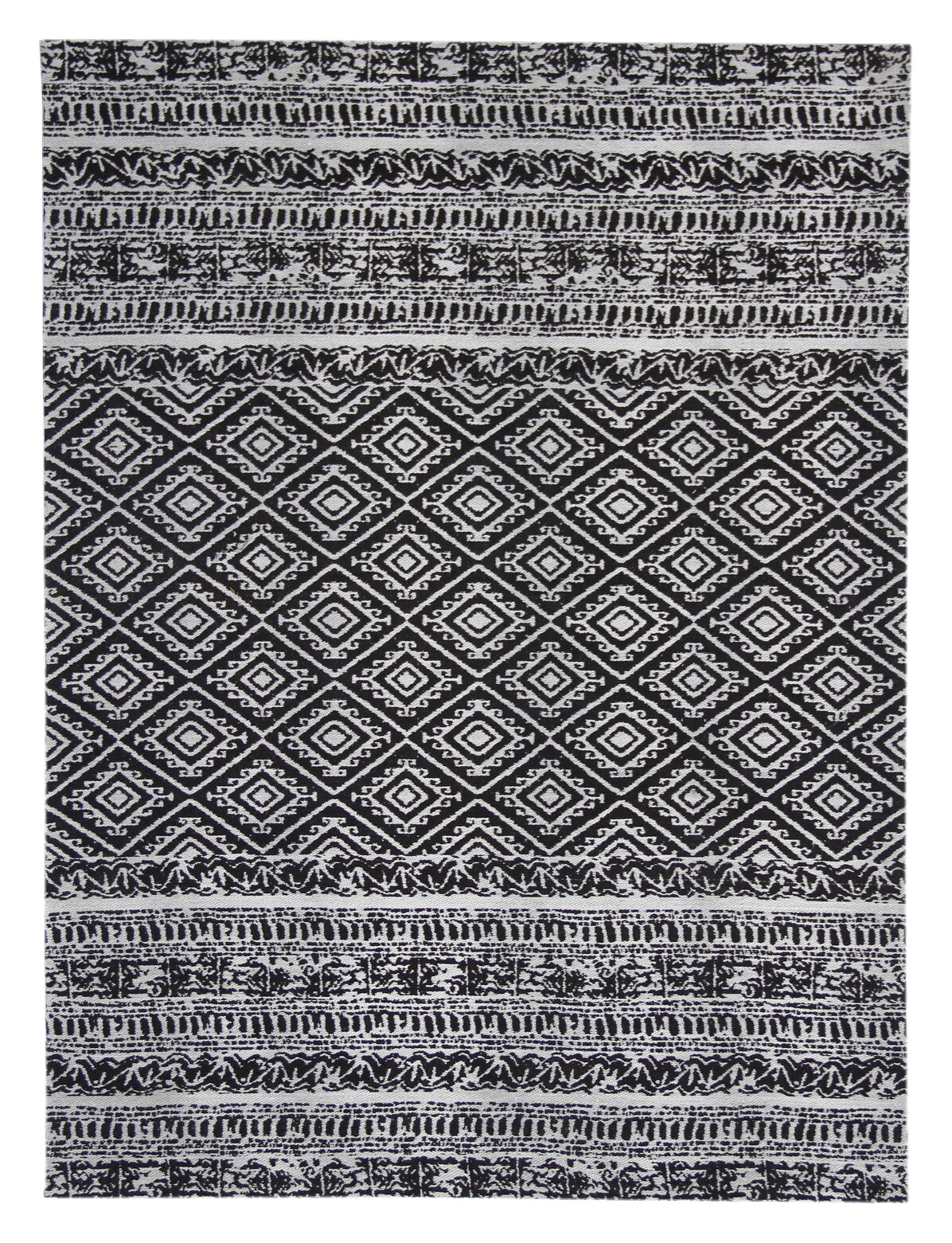 Kayoom Flachgewebeteppich Sunny 110 schwarz B/L: ca. 80x150 cm Kayoom Flachgewebeteppich Sunny 110 schwarz B/L: ca. 80x150 cm