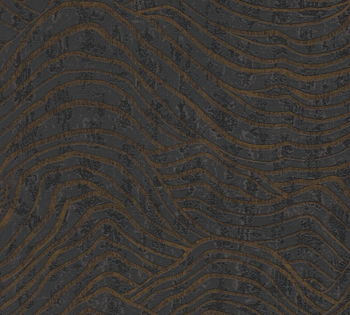 A.S.Creation Vliestapete silber schwarz B/H/D: ca. 53x1005x8,4 cm