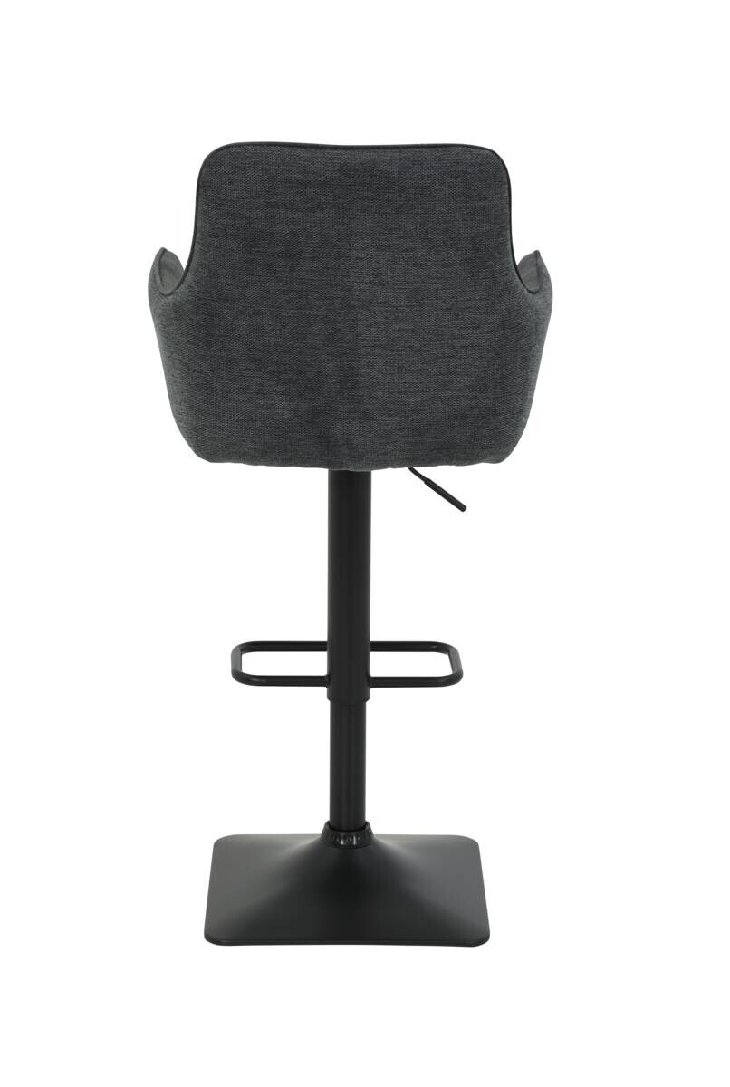 Barhocker Dora, 2er-Set anthrazit Webstoff Samtoptik B/H/T: ca. 51x117x57 cm