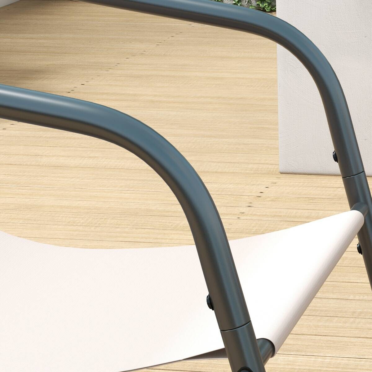 Outsunny Gartensitzgruppe 4tlg. cremeweiß Mesh B/H/L: ca. 70x70x110 cm