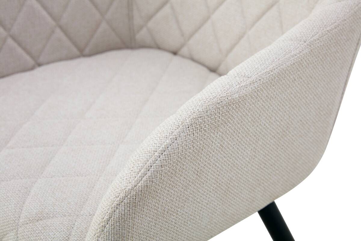 Stuhl LEA, 2er Set creme Webstoff B/H/T: ca. 56x83x60 cm