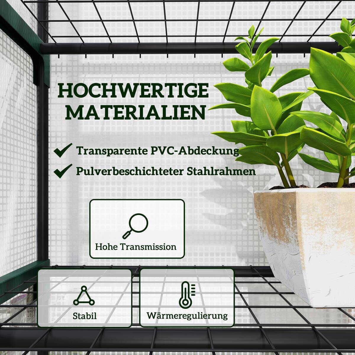 Outsunny Gewächshaus B/H/L: ca. 49x193x69 cm