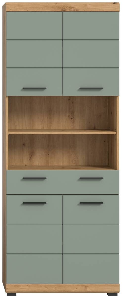 Badhochschrank Scout Eiche Artisan Nachbildung salbei Nachbildung B/H/T: ca. 74x191x31 cm