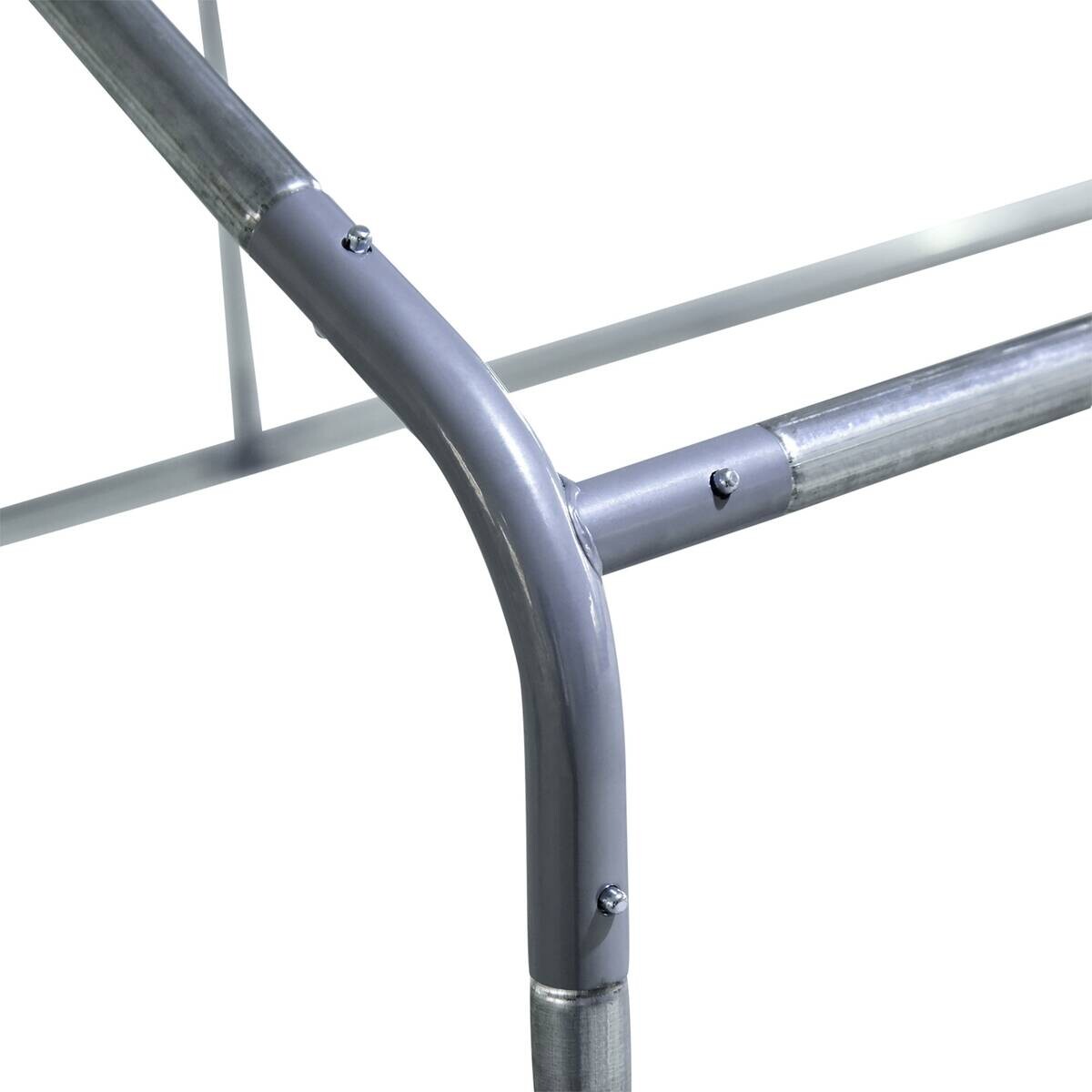 PawHut Stall grau Edelstahl B/H/L: ca. 400x300x200 cm