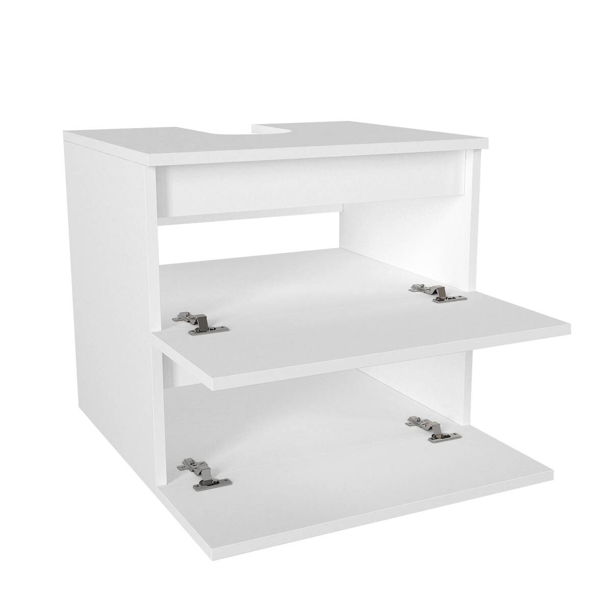 Waschbeckenunterschrank Carmita weiß B/H/T: ca. 60x53,8x49 cm