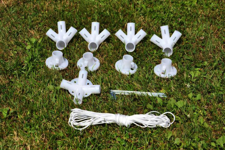 VCM Pavillon weiß Stahlrohr B/H/L: ca. 300x197x300 cm