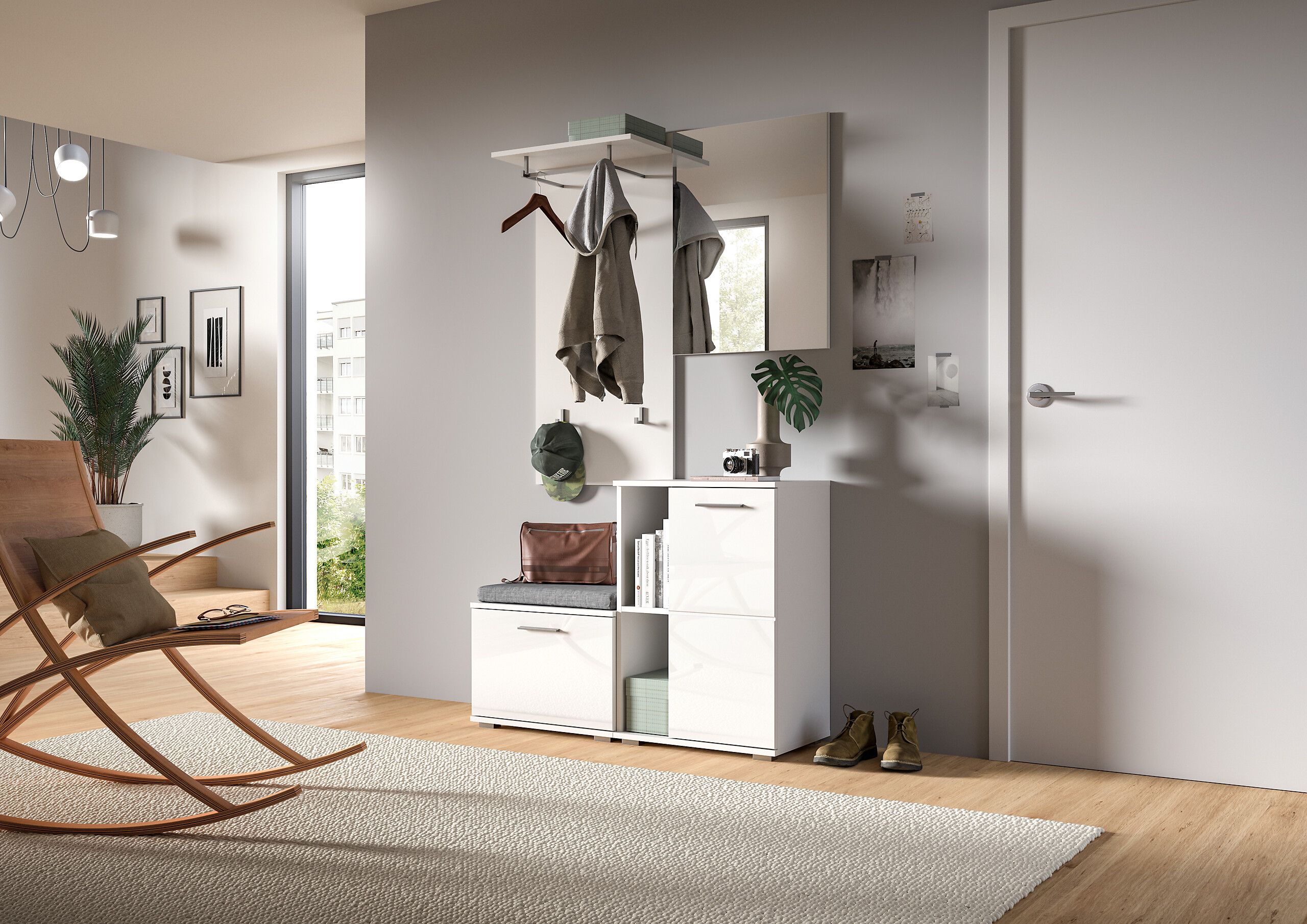 Schuhkommode PREGO weiß B/H/T: ca. 55x79x37 cm Schuhkommode PREGO weiß B/H/T: ca. 55x79x37 cm