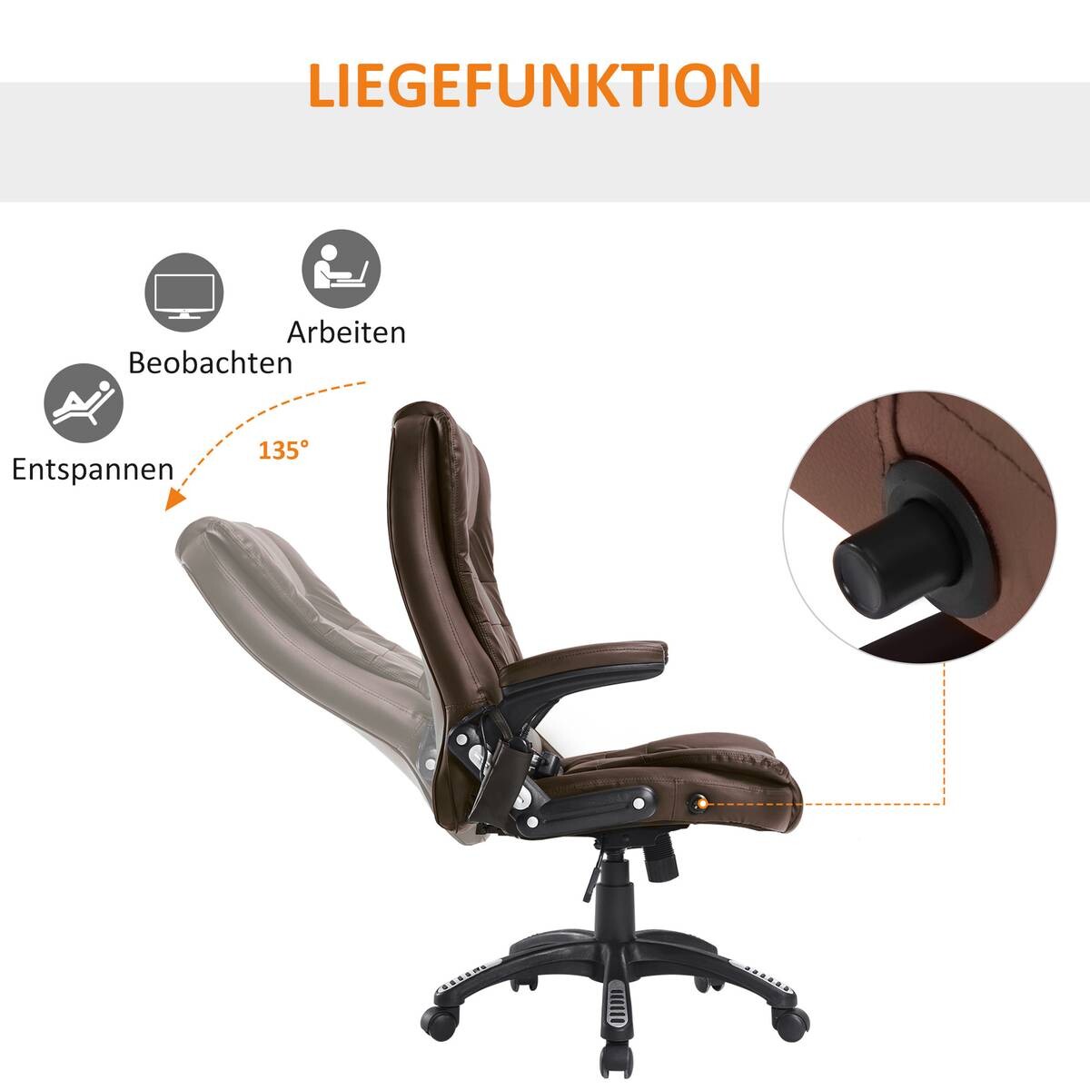 Chefsessel A2-0056 braun PVC Kunstleder