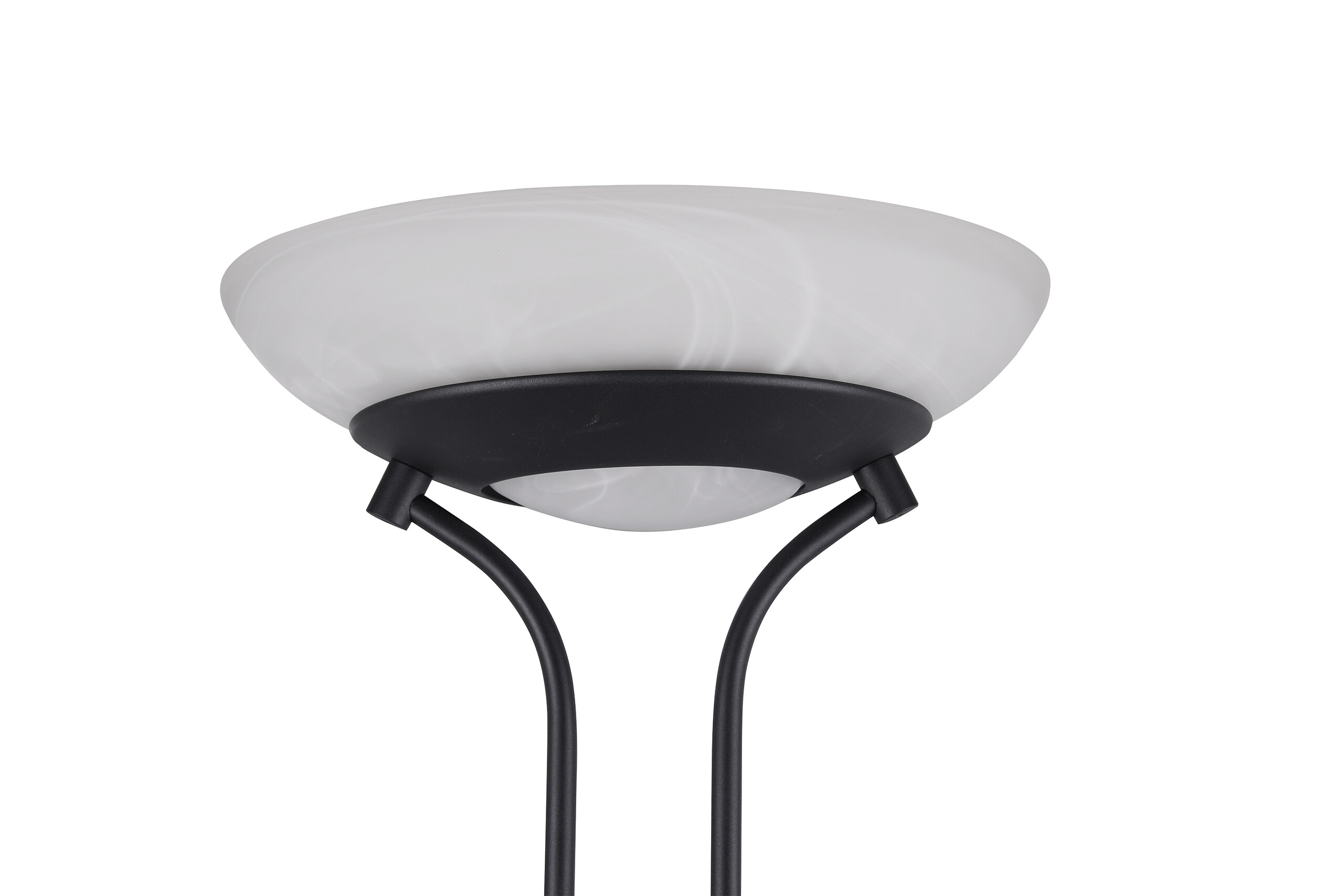 Reality Stehleuchte Orson mattschwarz weiß Metall Glas H/D: ca. 180x32 cm