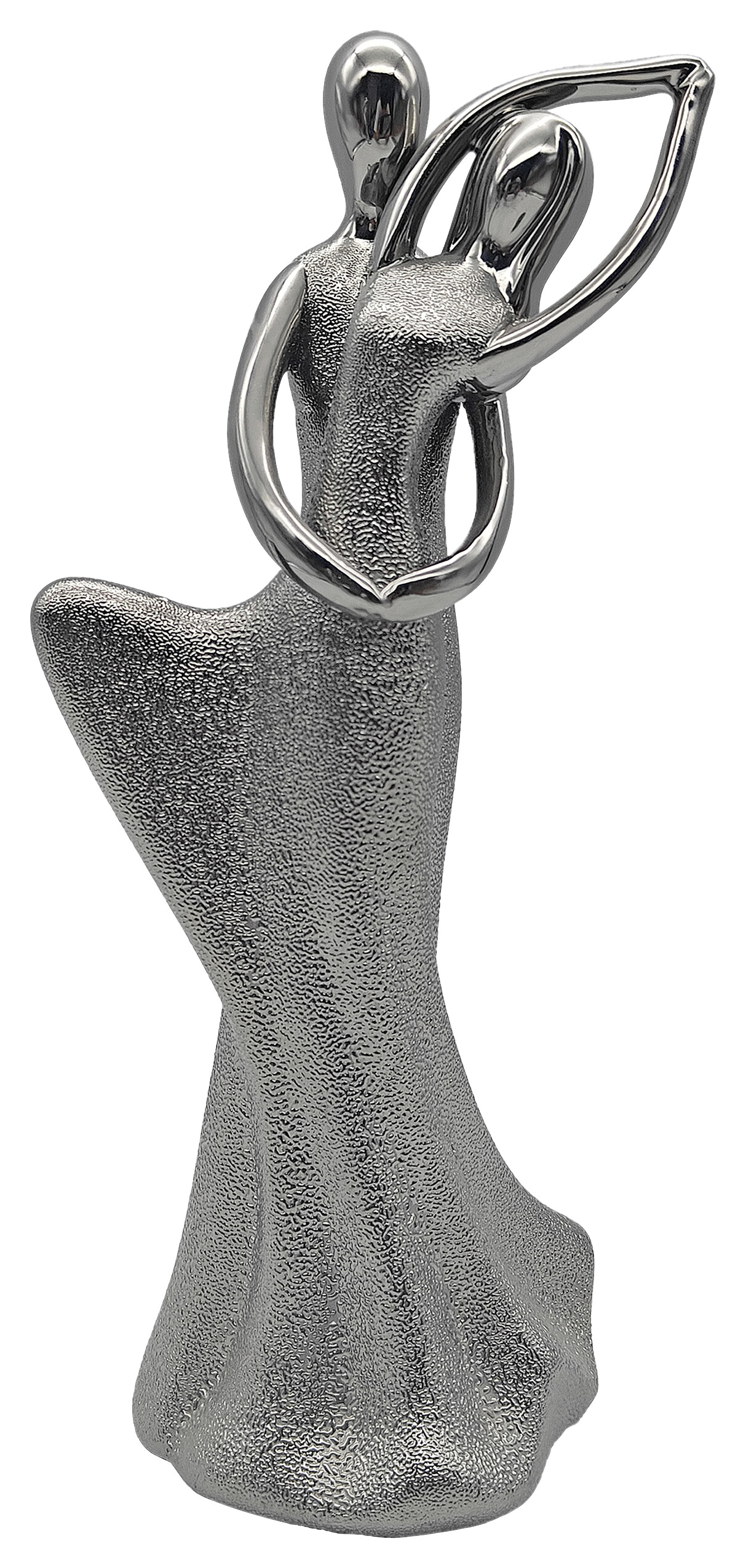 POCOline Deko-Figur silber Porzellan B/H/L: ca. 10,7x24,6x8,3 cm