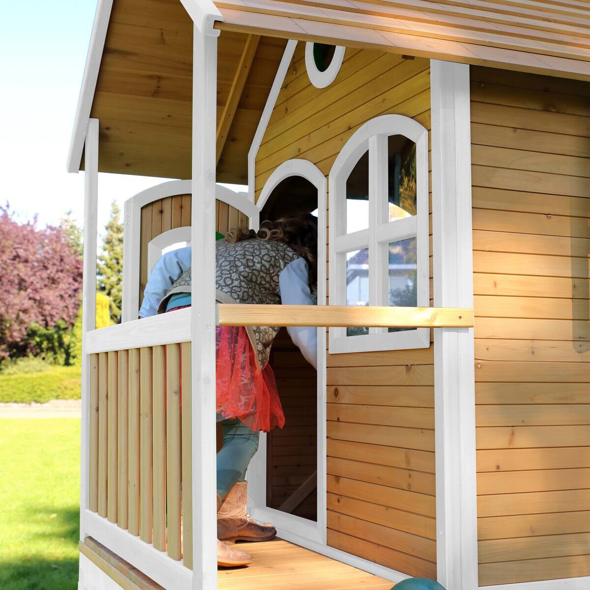 AXI Spielhaus Laura braun B/H/L: ca. 318x272x191 cm