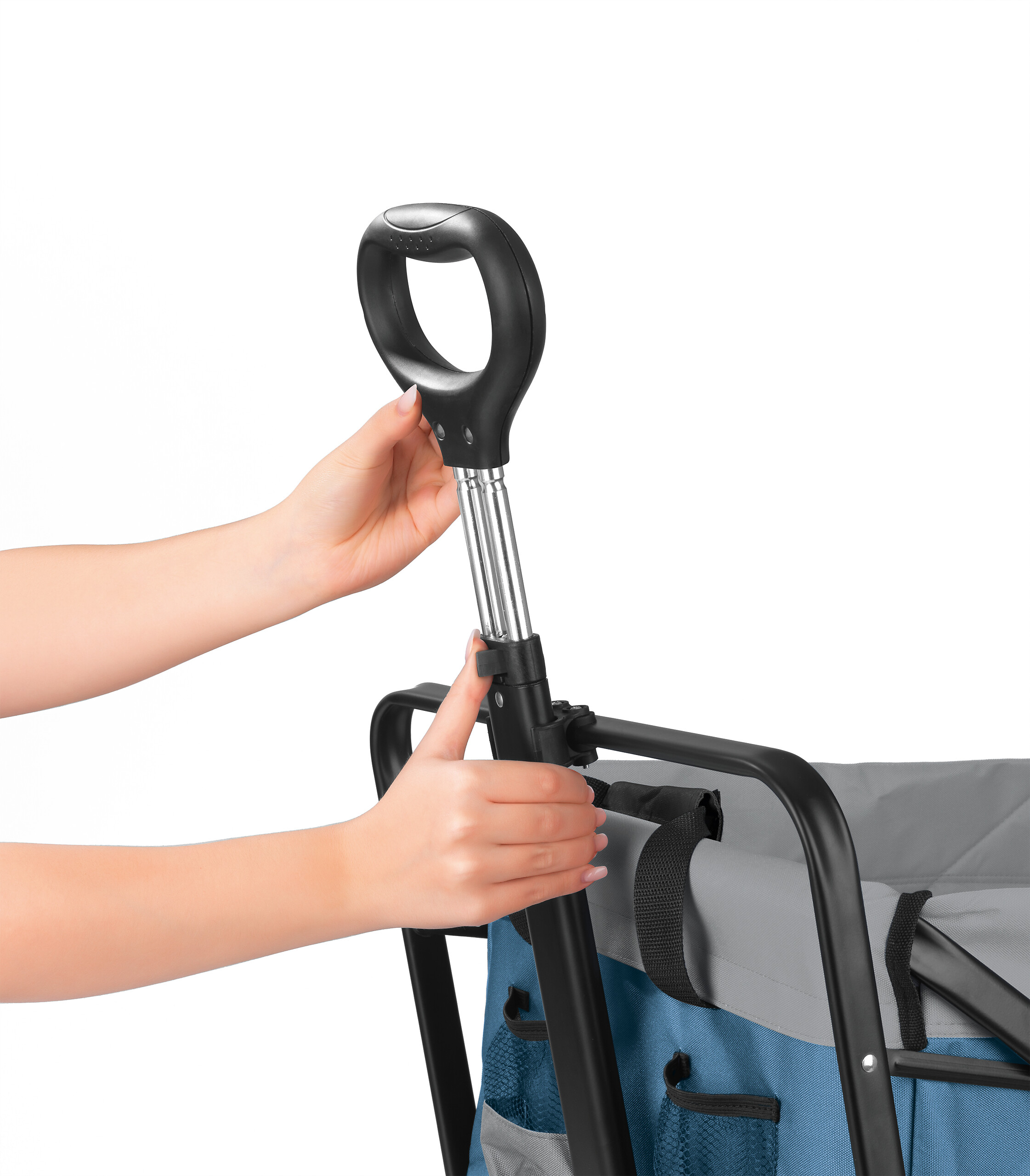 EasyMaxx Bollerwagen blau B/H/T: ca. 50x72x102 cm