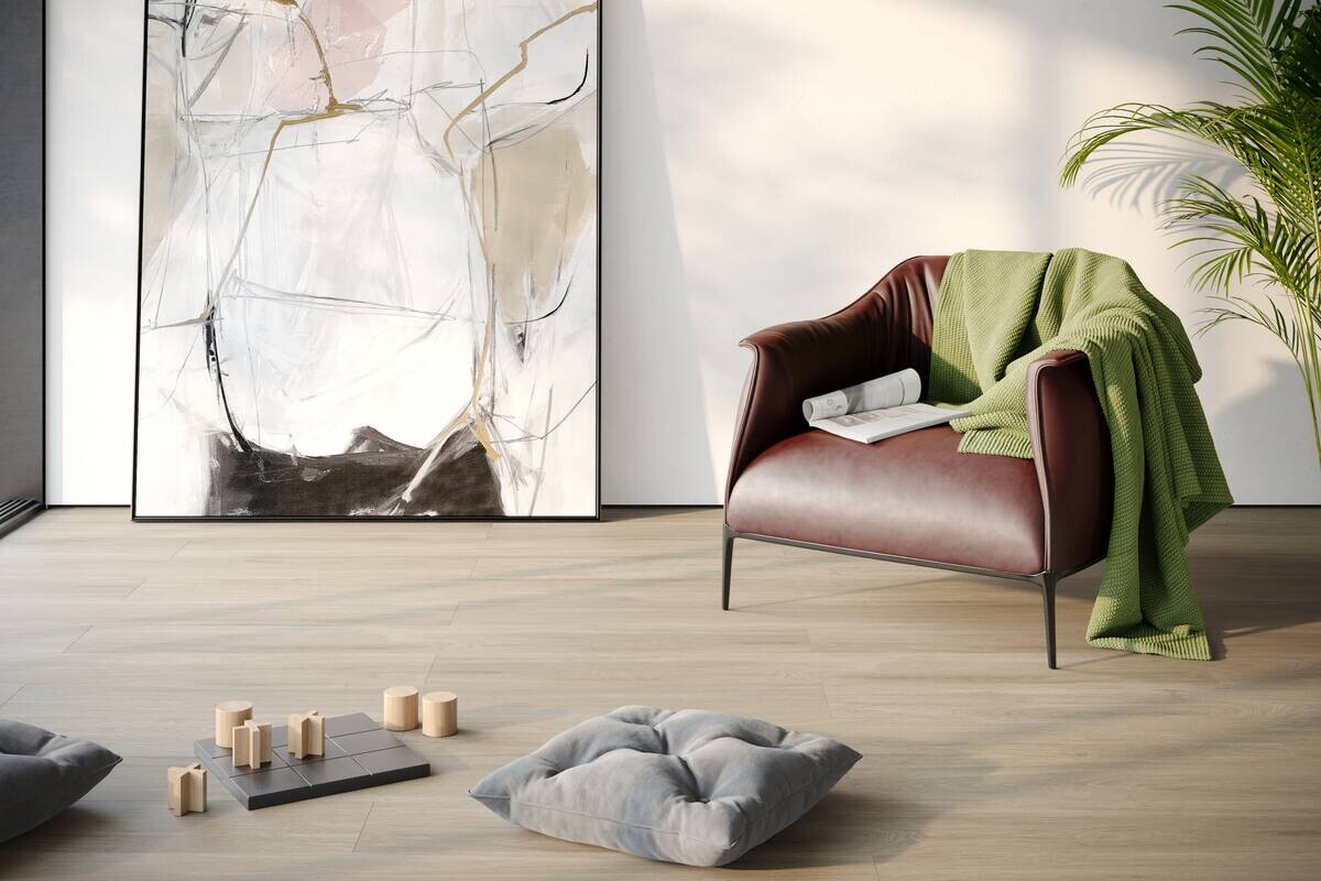 Click-Vinylboden Tuscon Oak 2,304 m² im Paket B/L: ca. 120x24 cm pro Paket