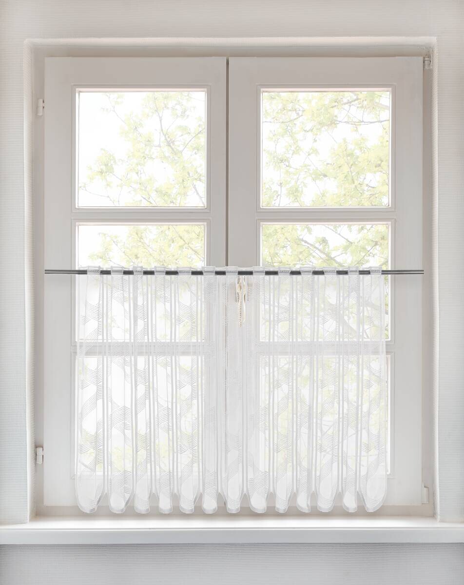 POCOline Scheibengardine Wellheim weiß B/L: ca. 200x60 cm
