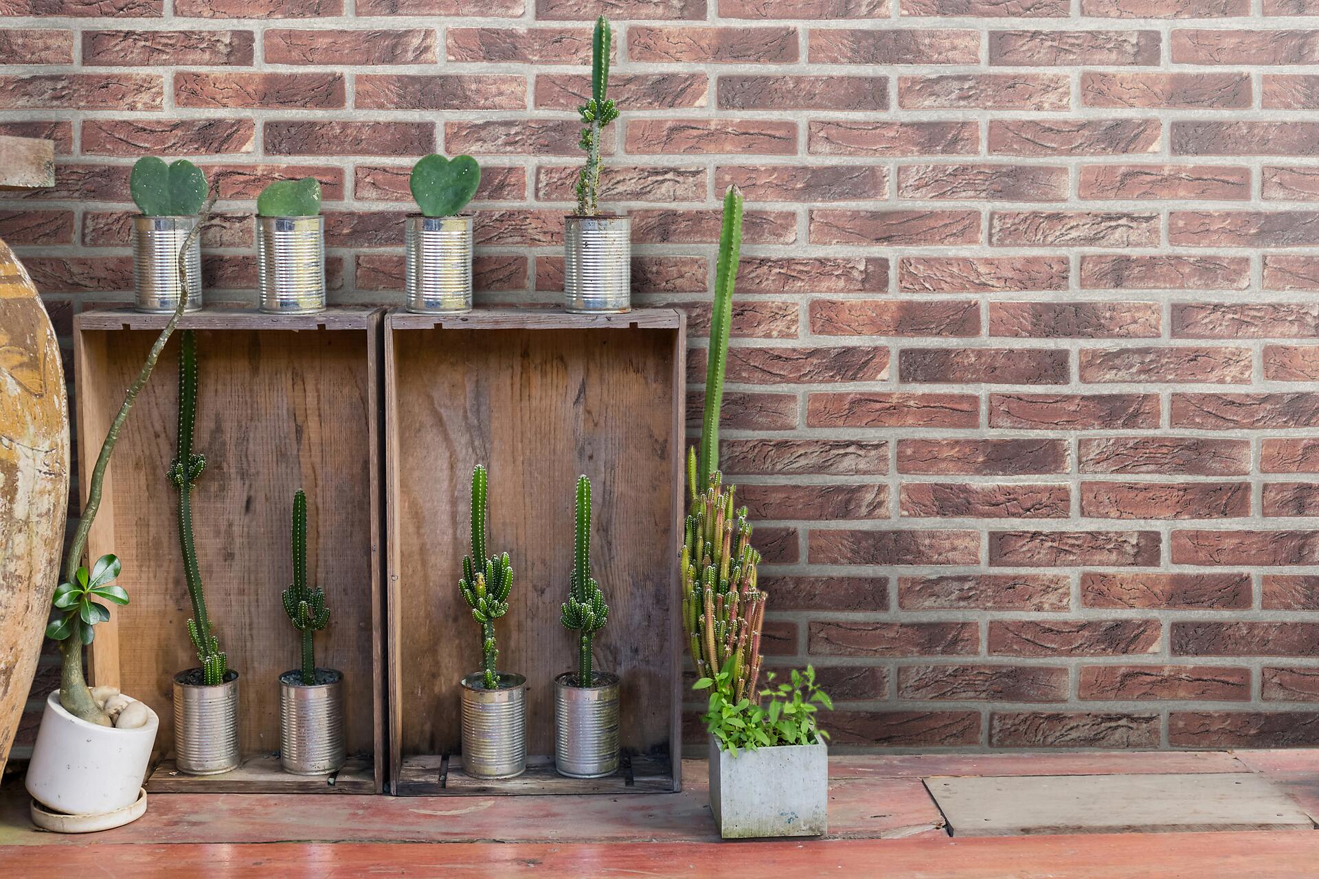 Vliestapete Steinoptik braun B/L: ca. 53x1005 cm