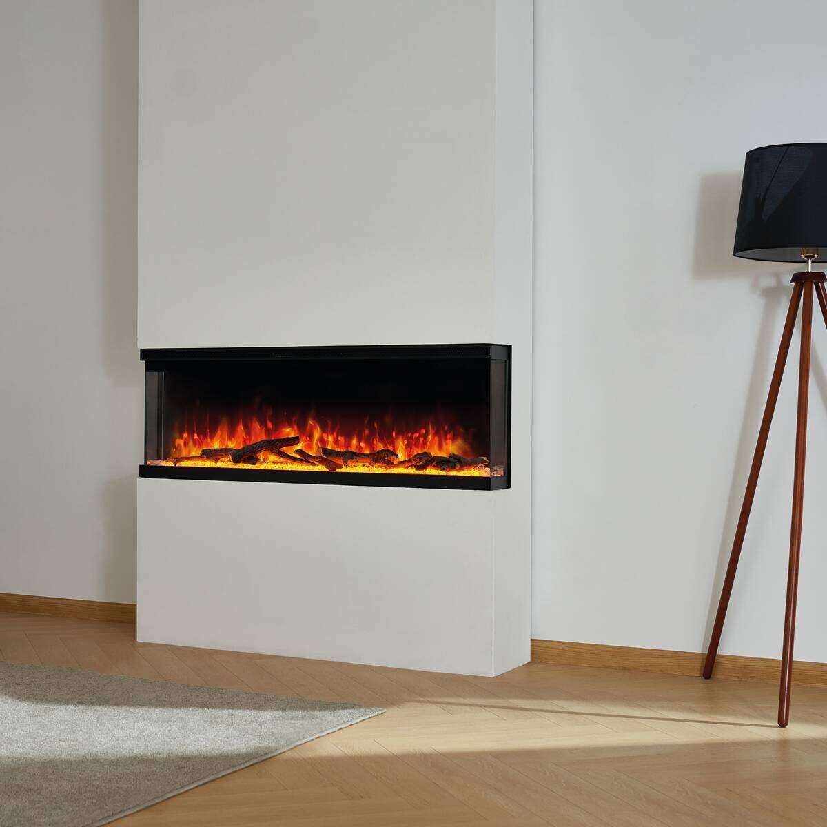 KAMINIO Elektrischer-Kamin LEA schwarz Metall B/H/T: ca. 91,9x43x20 cm ca. 1800 W