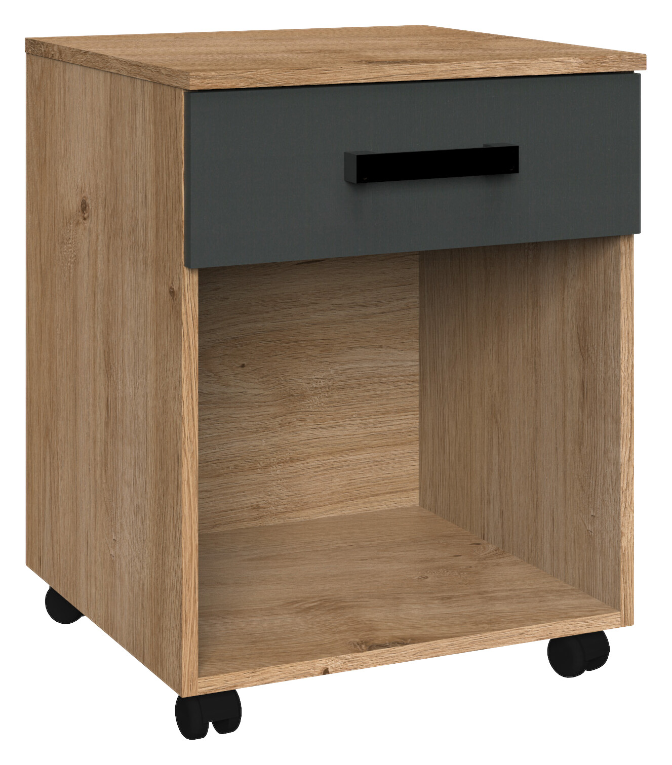 Rollcontainer Liverpool Plankeneiche Nachbildung B/H/T: ca. 46x58x40 cm