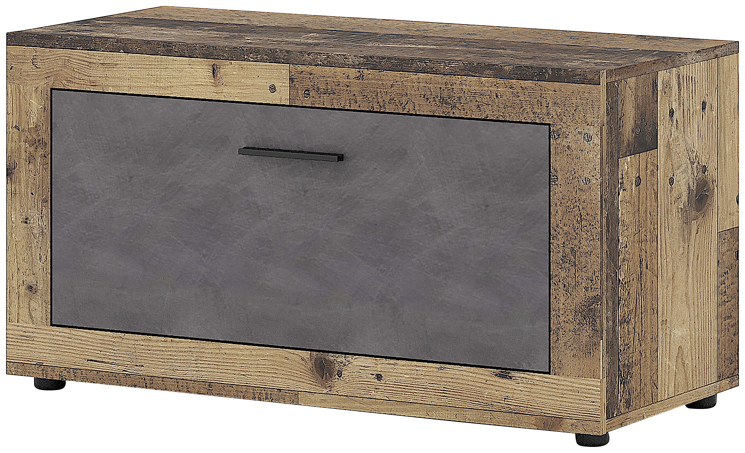 Schuhschrank LUNA 2 Eiche Matera Nachbildung Beton Optik B/H/T: ca. 88,9x48x40 cm Schuhschrank LUNA 2 Eiche Matera Nachbildung Beton Optik B/H/T: ca. 88,9x48x40 cm