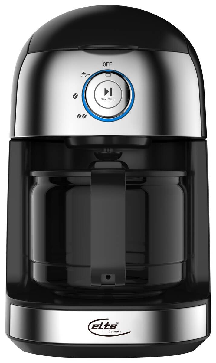 Elta Kaffeeautomat KM-500G schwarz silber Edelstahl Kunststoff Glas B/H/T: ca. 24x27x17 cm