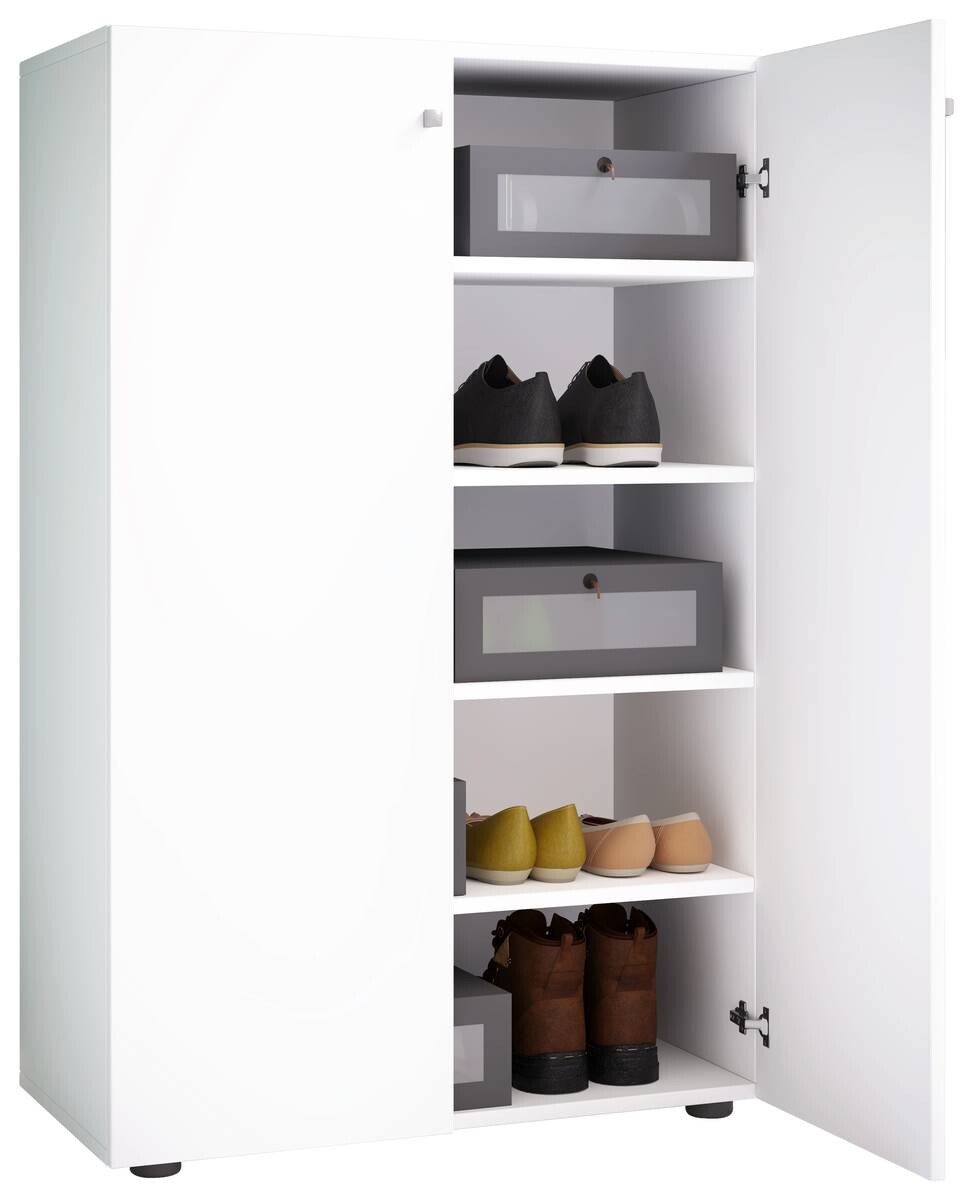 Schuhschrank Lona weiß B/H/T: ca. 70x110x39 cm