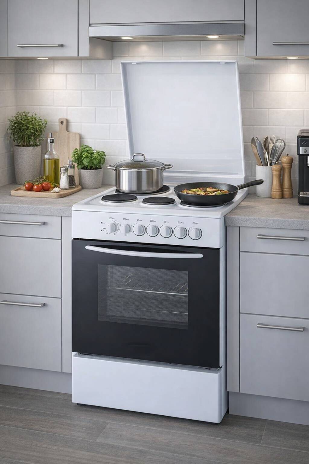 Stand-Elektroherd EH-50KPD49 weiß B/H/T: ca. 49,5x86,5x64,6 cm