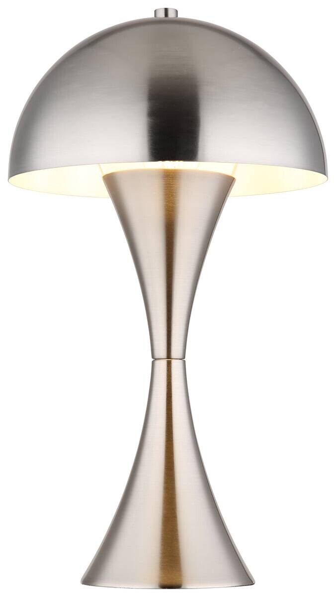 GLOBO Tischleuchte nickel matt Metall H/D: ca. 36,1x20 cm E27 1 Brennstellen