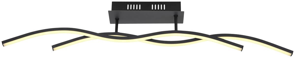 GLOBO Deckenleuchte MARIUS 67172D schwarz Metall Kunststoff B/H/T: ca. 88x15,5x8 cm