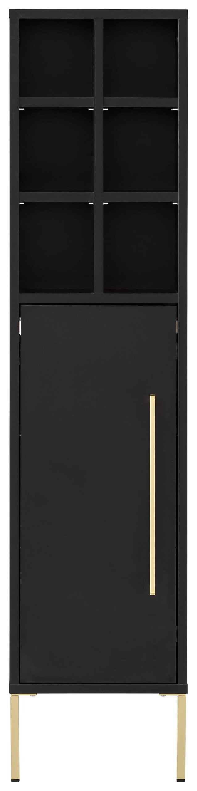 Midischrank Sarah schwarz B/H/T: ca. 30,4x130,6x21,8 cm