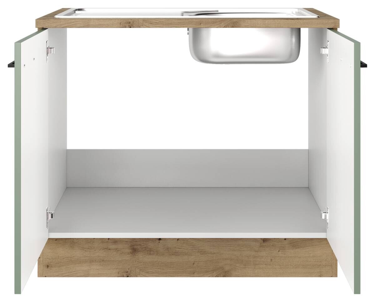 Spülenschrank Cara grün B/H/T: ca. 100x85x60 cm