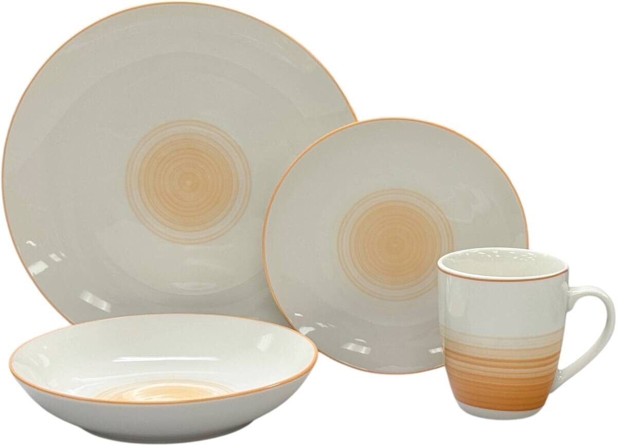 KEVOLI home Kombiservice apricot Porzellan 16 tlg. KEVOLI home Kombiservice apricot Porzellan 16 tlg.