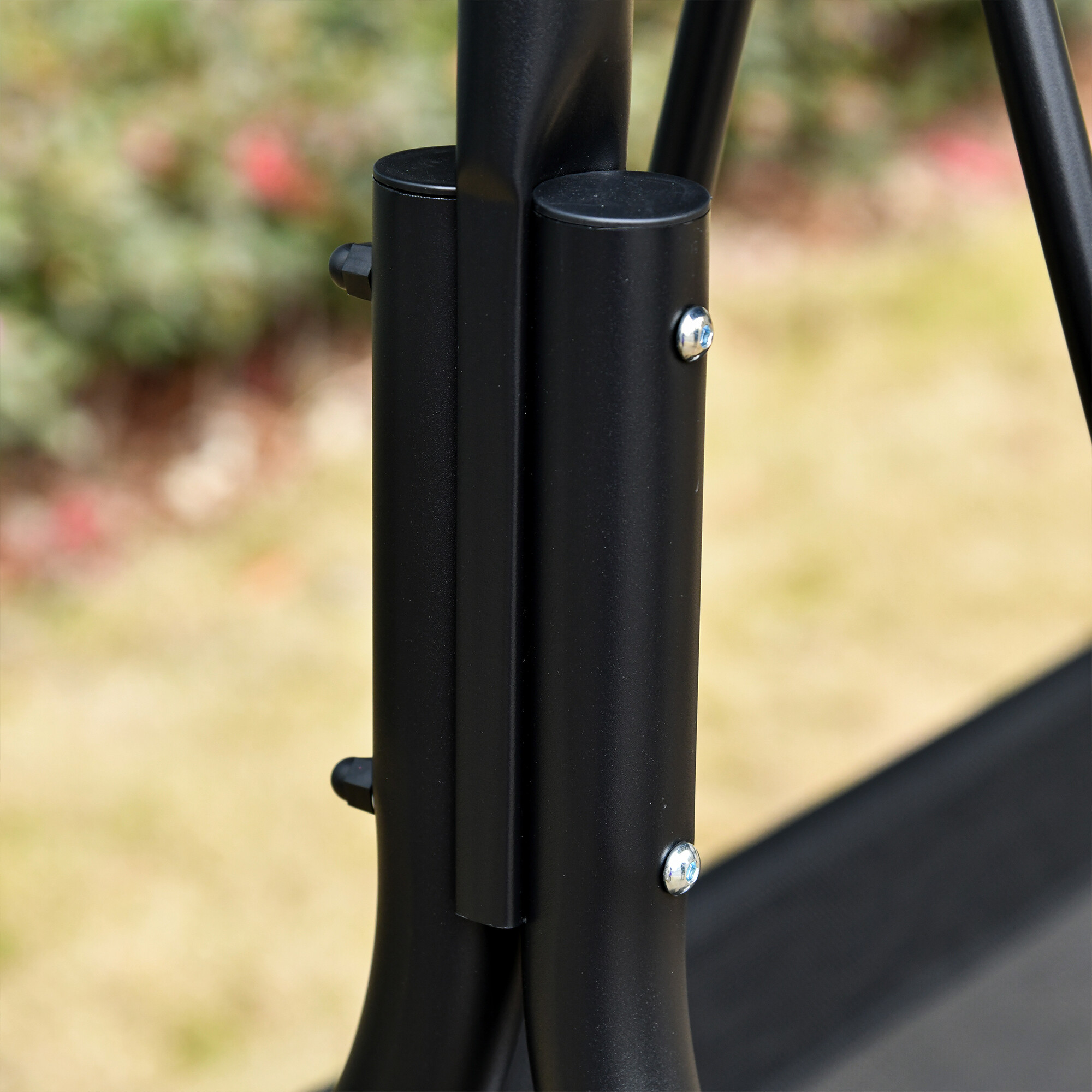 Outsunny Hollywoodschaukel schwarz Metall B/H/L: ca. 110x155x172 cm