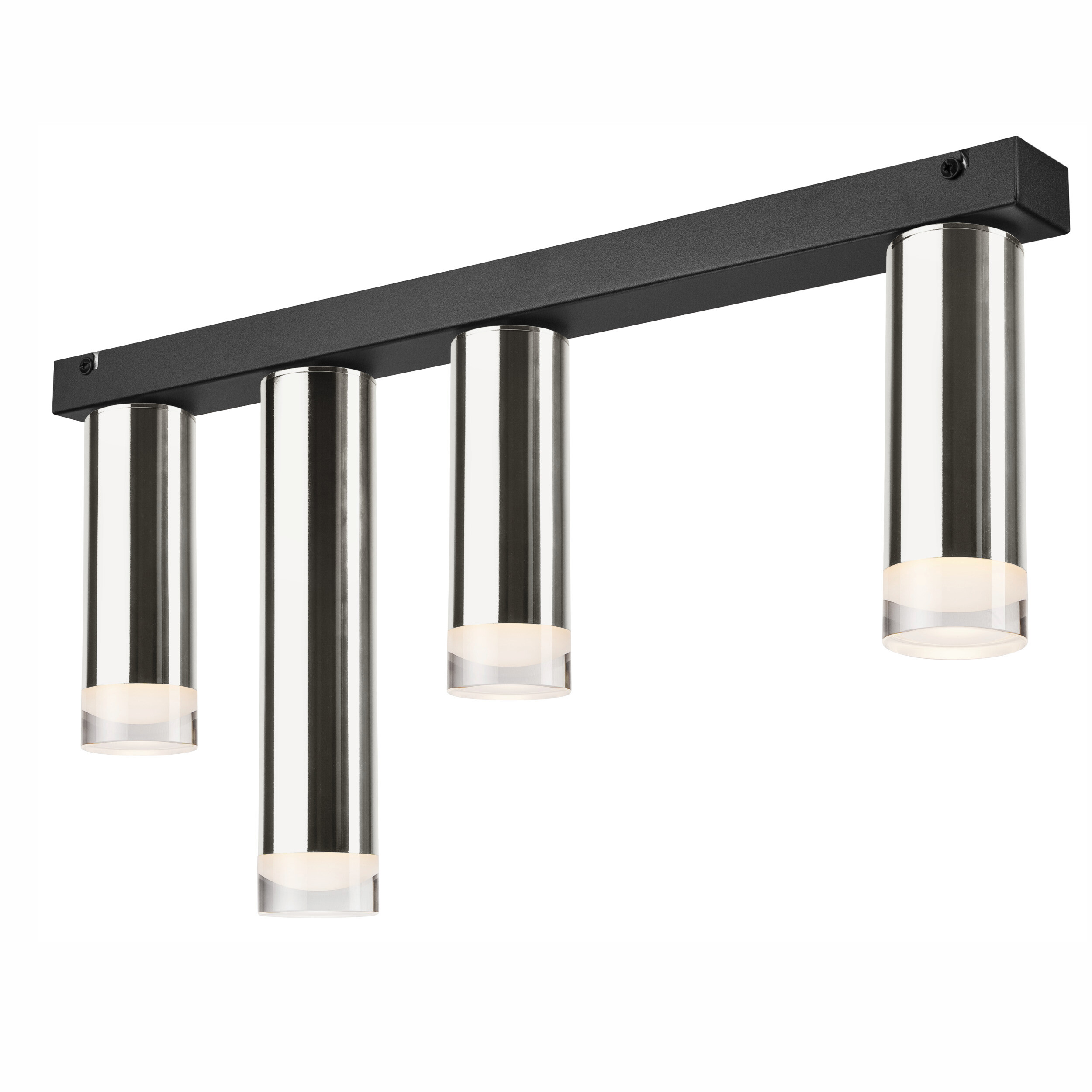 Lamkur Deckenleuchte schwarz Stahl B/H/L: ca. 8x31,5x60 cm E27 4 Brennstellen