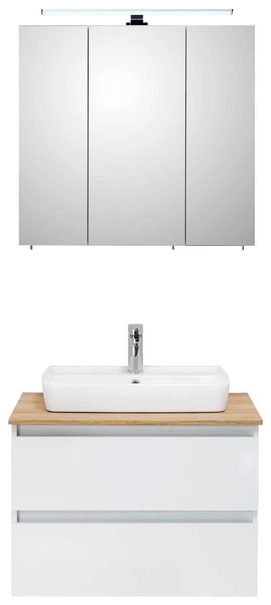 Badezimmer-Set Quickset 360 weiß glanz B/H/T: ca. 78x200x50 cm