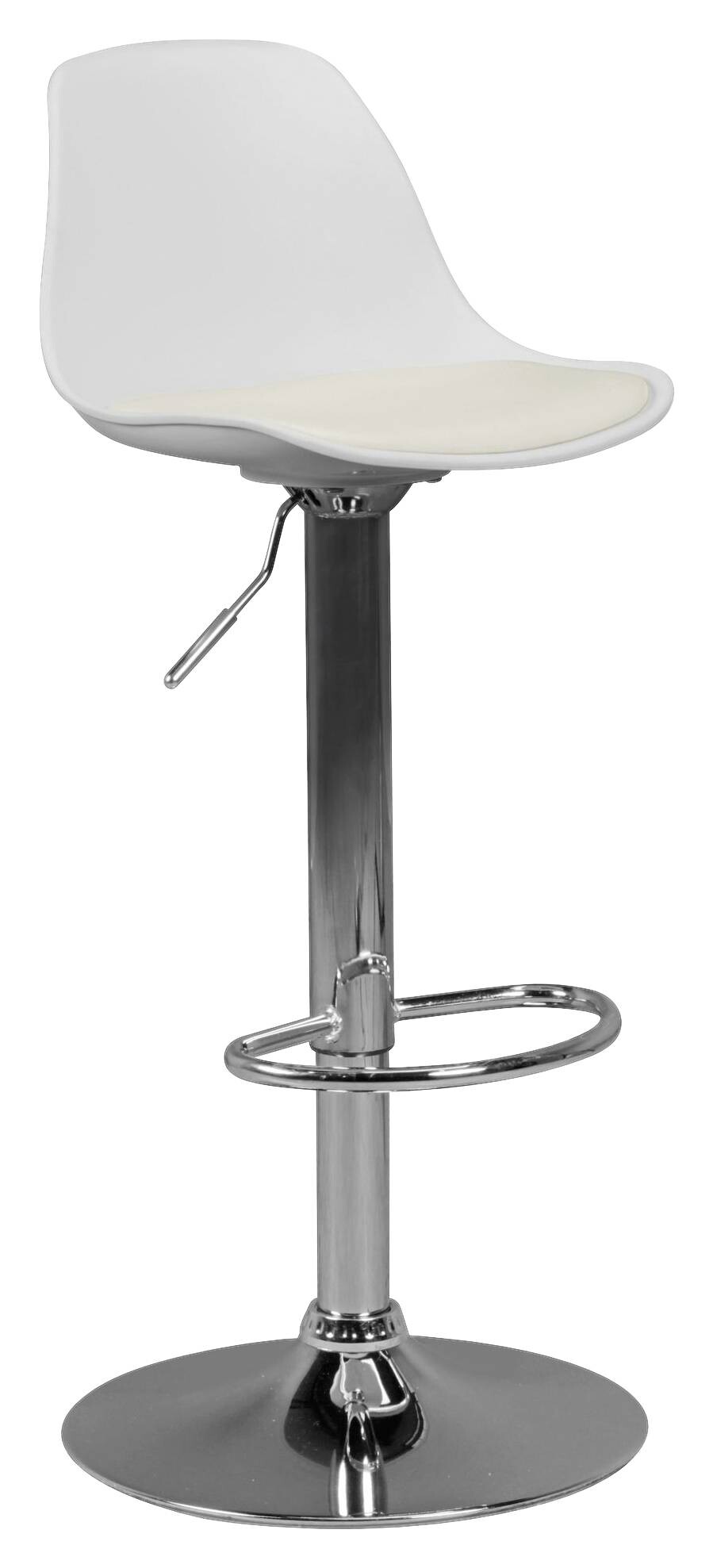 Barhocker weiß Kunstleder B/H/T: ca. 40x104x40 cm