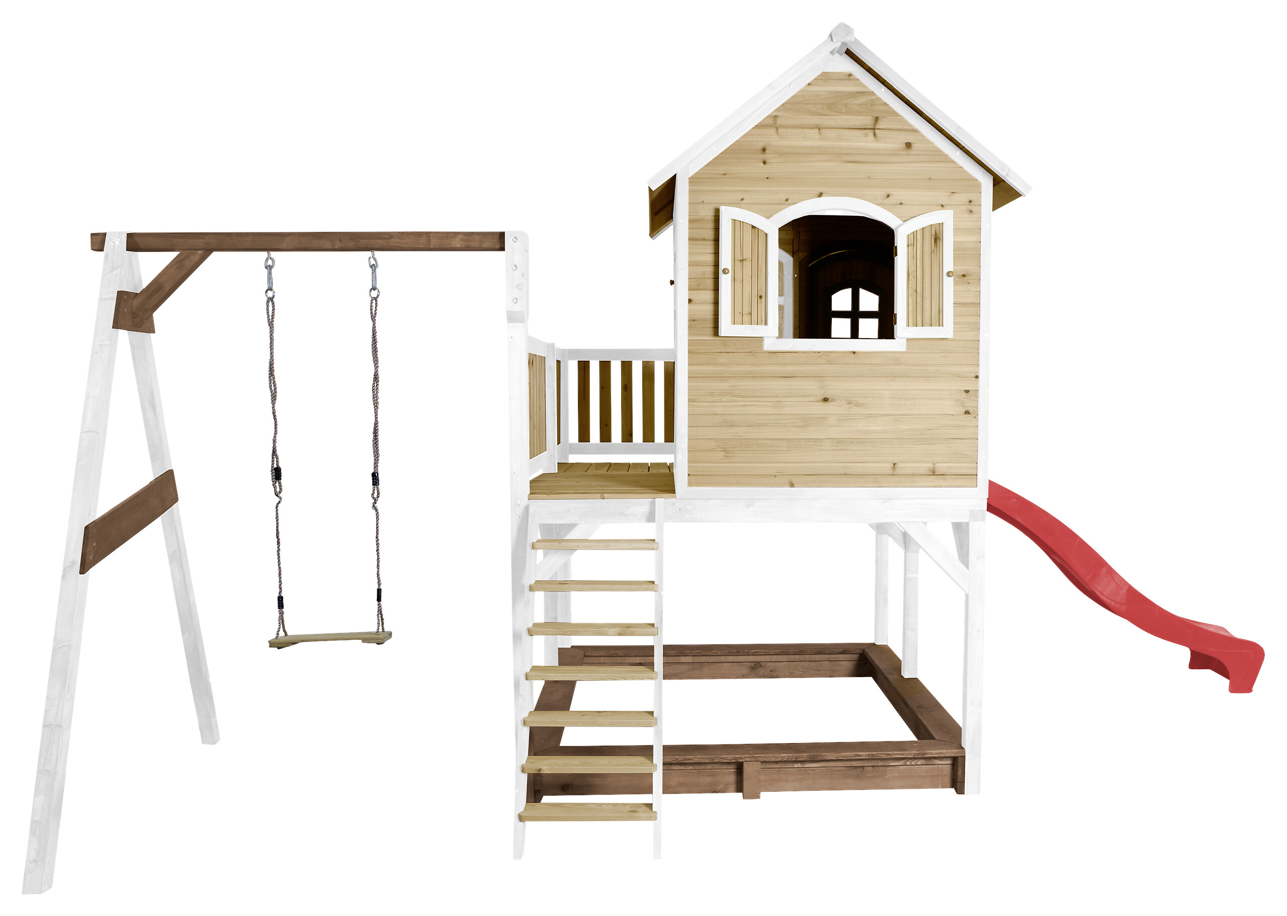 AXI Spielhaus Liam braun B/H/L: ca. 541x291x277 cm