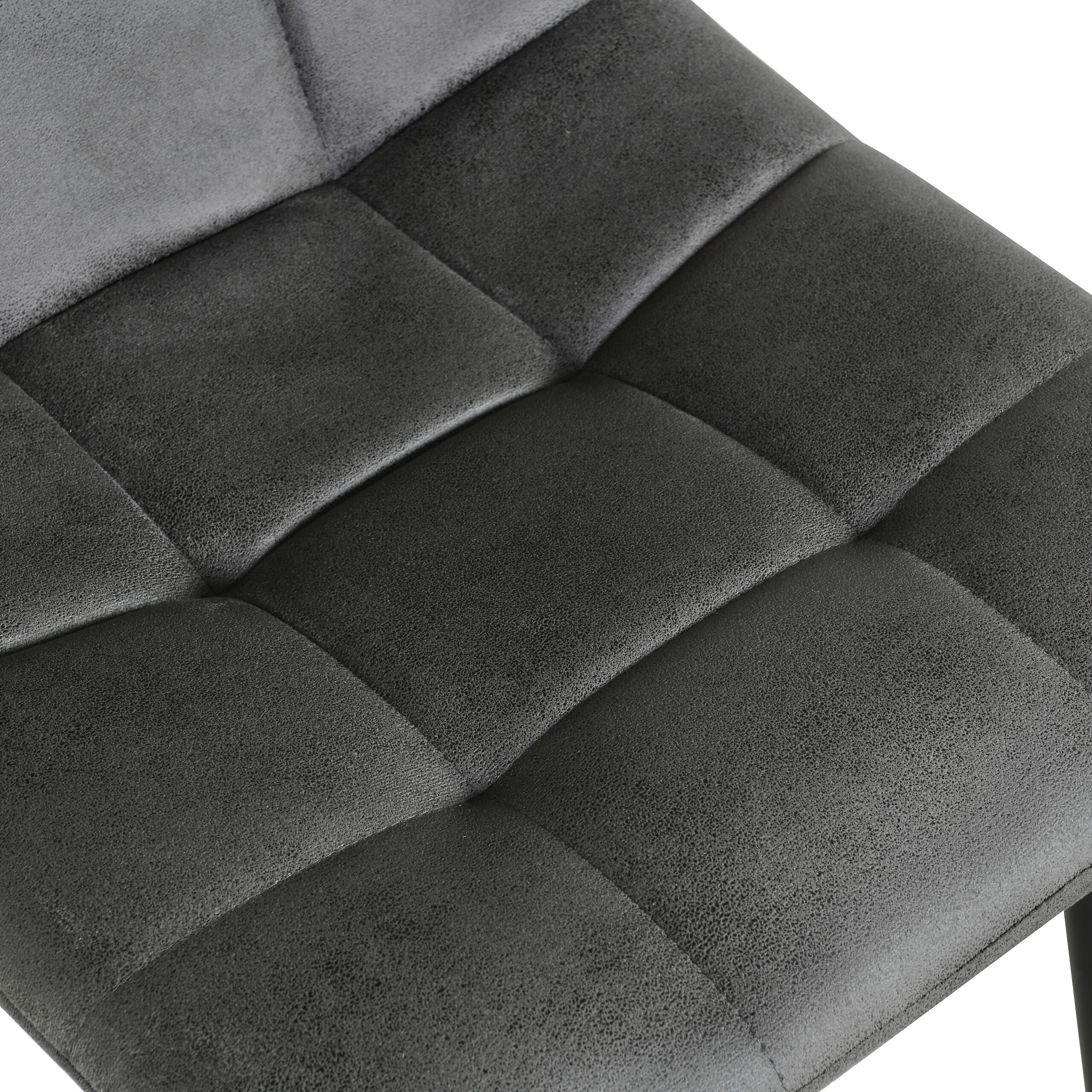 Stuhl Lech dunkelgrau Microfaser B/H/T: ca. 45x88x53,5 cm