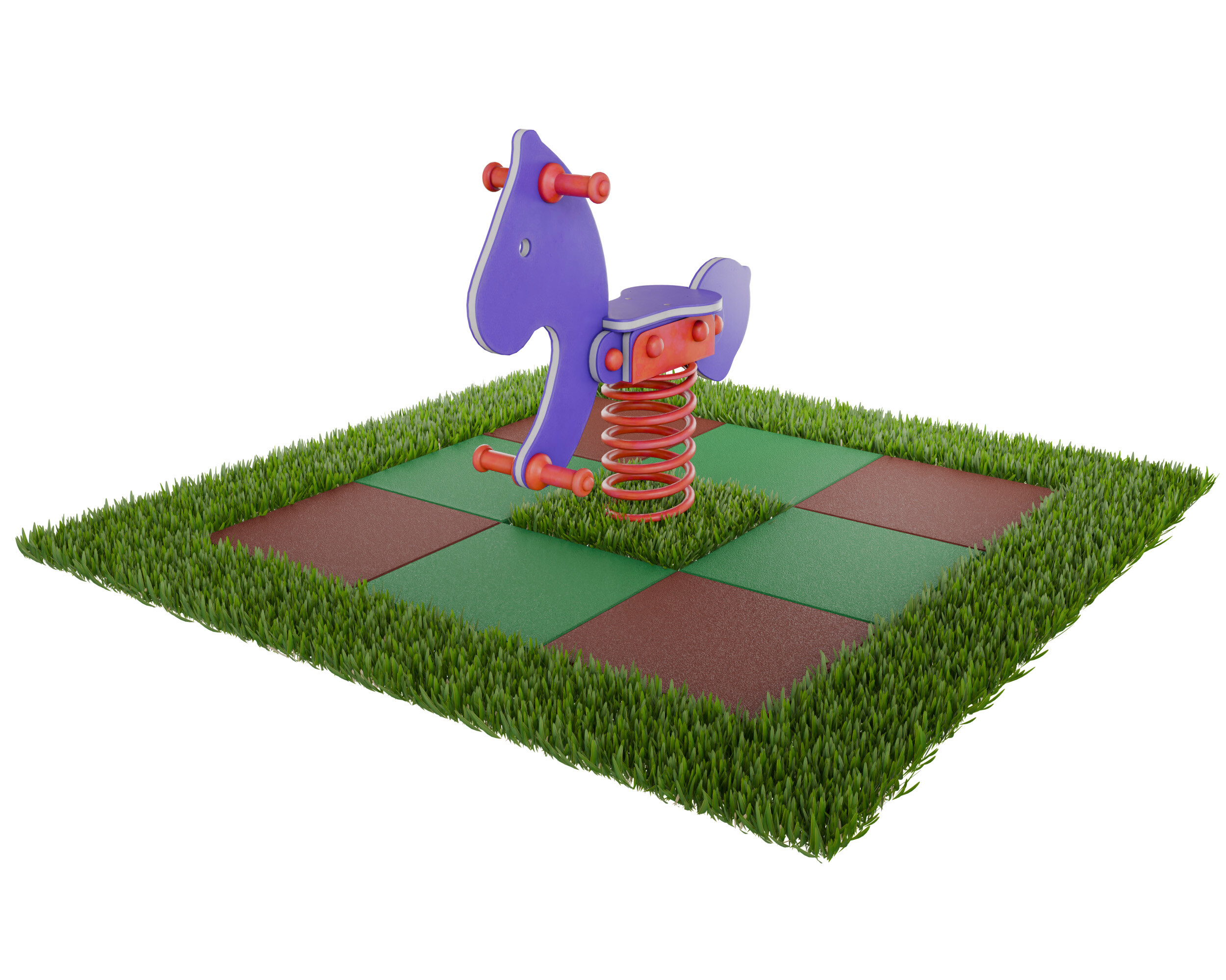 Anti-Trauma Play Bodenfliesen rot B/L: ca. 40x40 cm