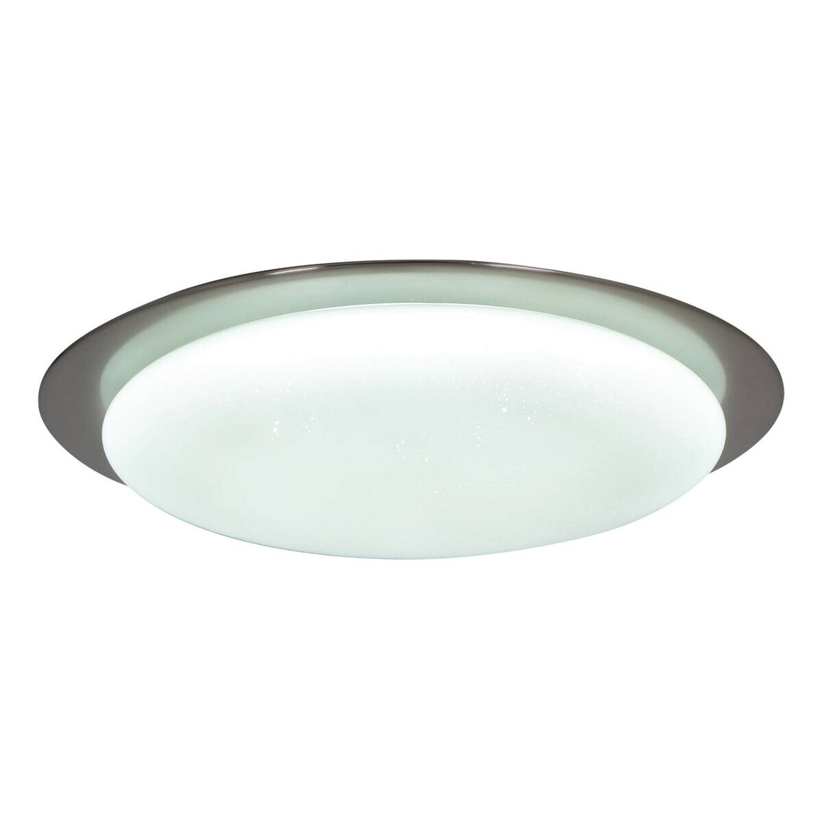 Näve Leuchten Deckenleuchte 1273350 stahlfarbig Metall Kunststoff B/H/T: ca. 42x7x42 cm null 1 Brennstellen