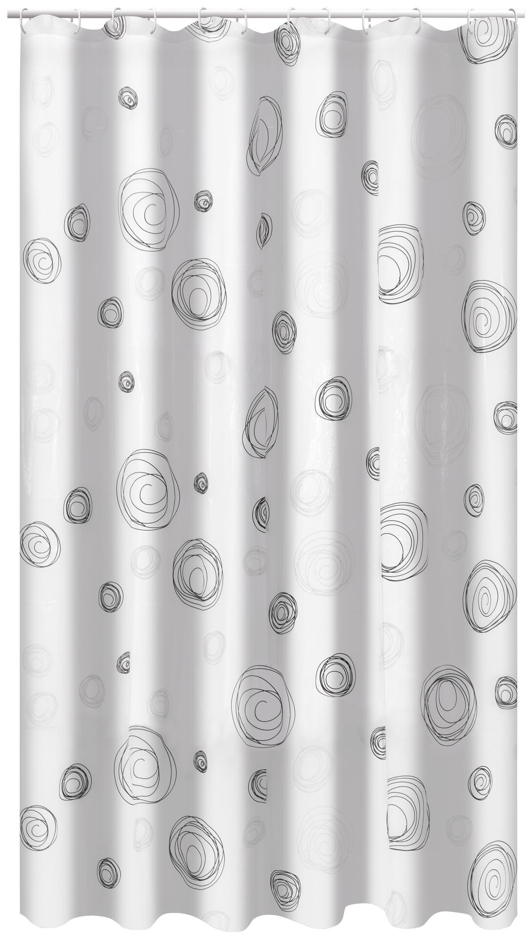 Acus Duschvorhang Celina II weiß grau Kunststoff B/L: ca. 180x200 cm
