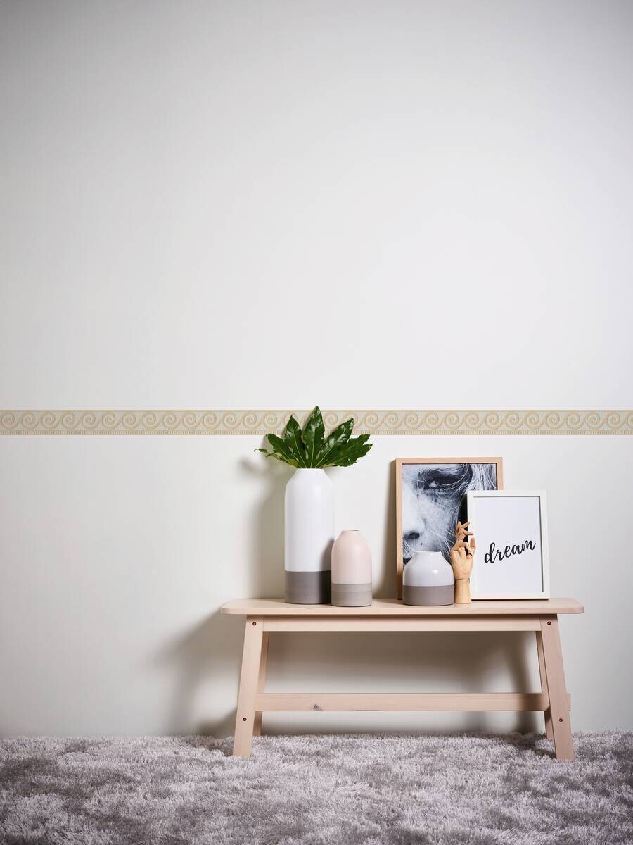 A.S.Creation Bordüre beige weiß B/H/D: ca. 5x500x8 cm