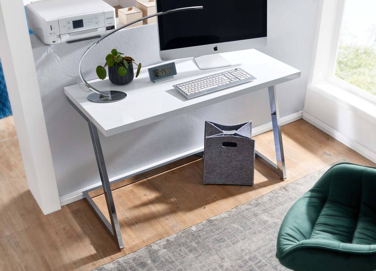 Schreibtisch weiß B/H/T: ca. 120x76x55 cm