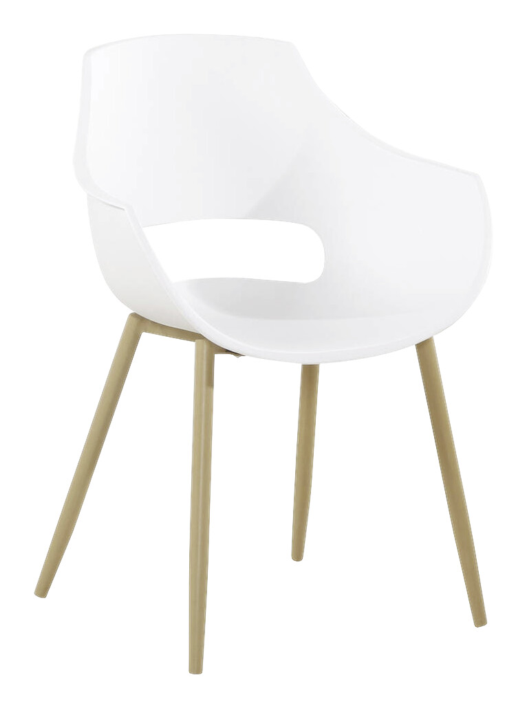 Stuhl Alice 100 2er weiß Kunststoff B/H/T: ca. 59x85x58 cm