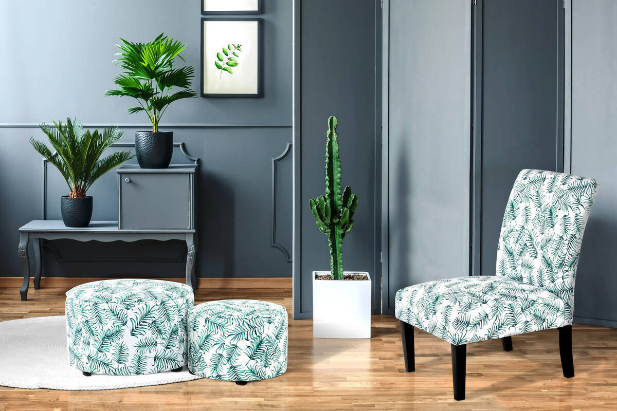 Stuhl Indira 100 weiß grün Microfaser Microfaser B/H/T: ca. 55x92x77 cm