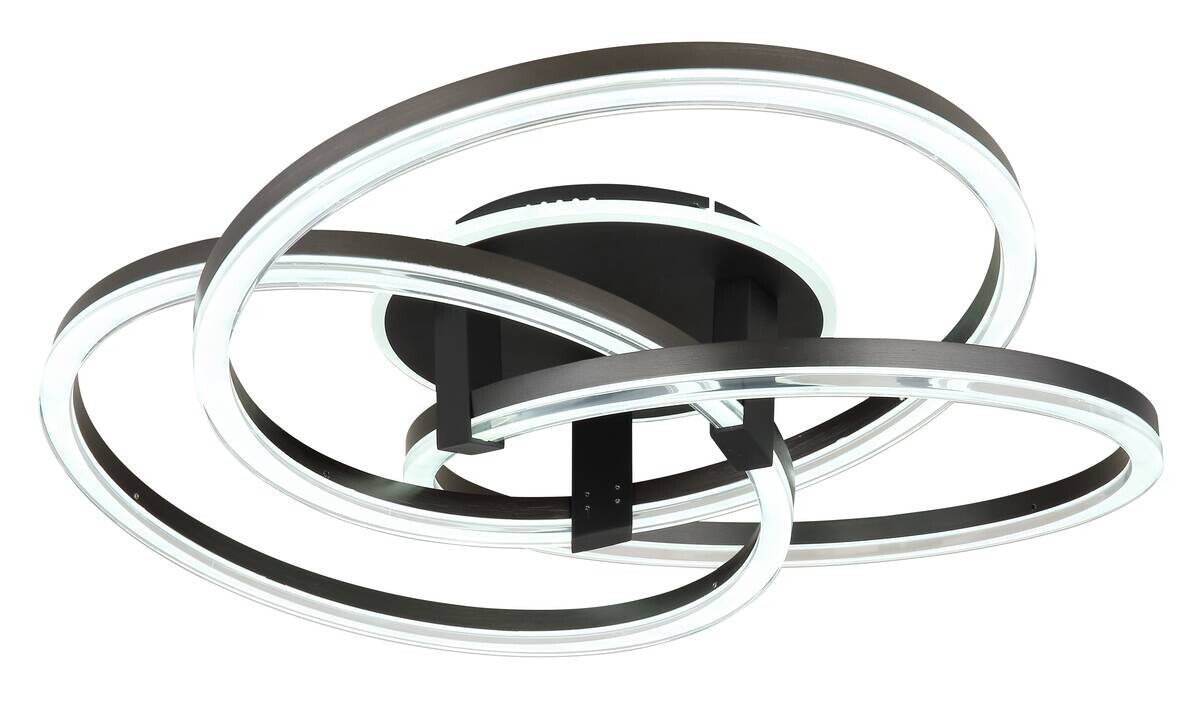 GLOBO Deckenleuchte Opal anthrazit Metall Aluminium H/D: ca. 25x78 cm 1 Brennstellen