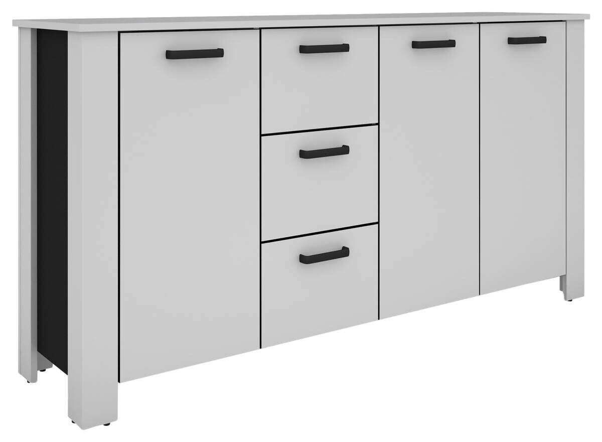 Sideboard FARO weiß schwarz B/H/T: ca. 160x84x40 cm
